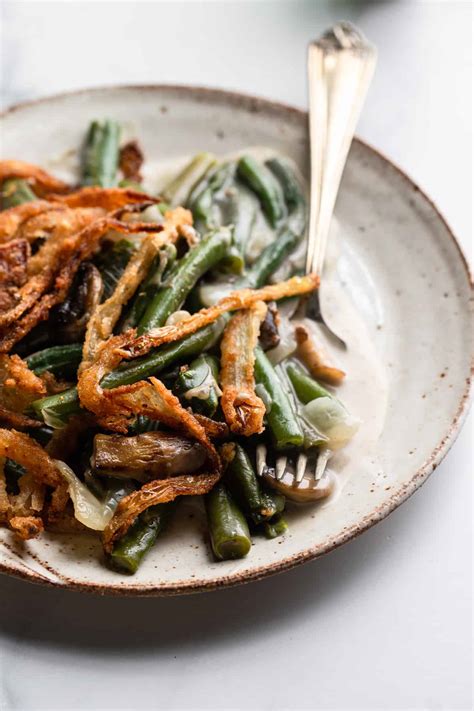 Dairy Free Vegan Green Bean Casserole Food Faith Fitness