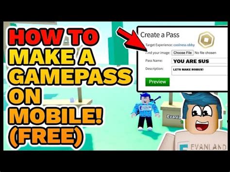 How To Make A Gamepass In Roblox Mobile Youtube