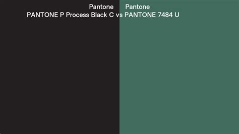 Pantone P Process Black C Vs Pantone 7484 U Side By Side Comparison