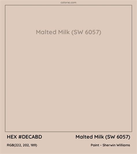 Sherwin Williams Malted Milk Sw Paint Color Codes Similar