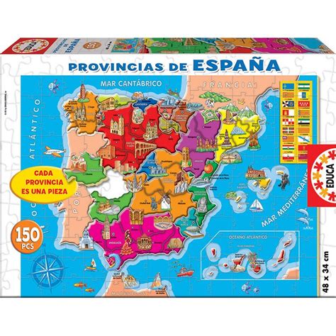 Puzzle Educa Provincias De Espa A Piezas Kubekings