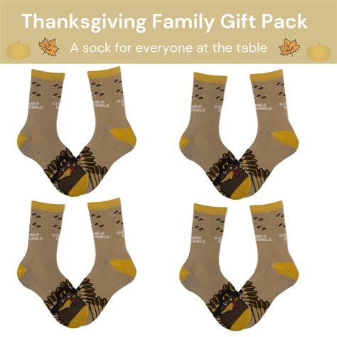 Thanksgiving Family Gift Pack - Brown - John's Crazy Socks