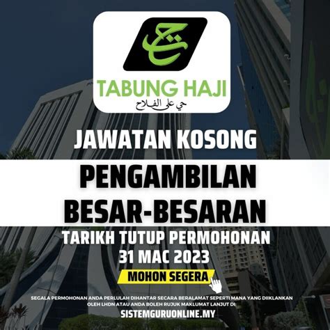 Jawatan Kosong Tabung Haji Th April Kini Dibuka Mohon Sekarang