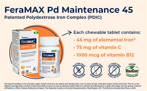 Feramax Pd Maintenance 45 Iron Supplement Great Tasting Orange Flavor