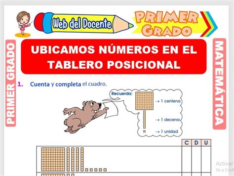 N Meros En El Tablero Posicional Para Primer Grado De Primaria Web