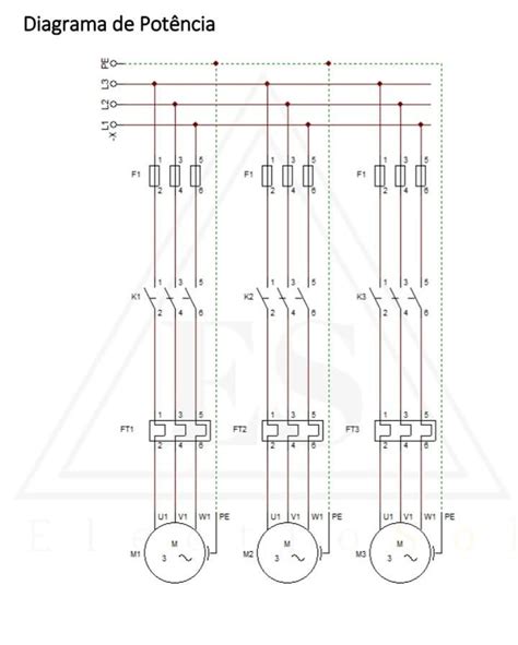 Diagrama De Control Y Fuerza De Un Motor Trifasico Reversibl