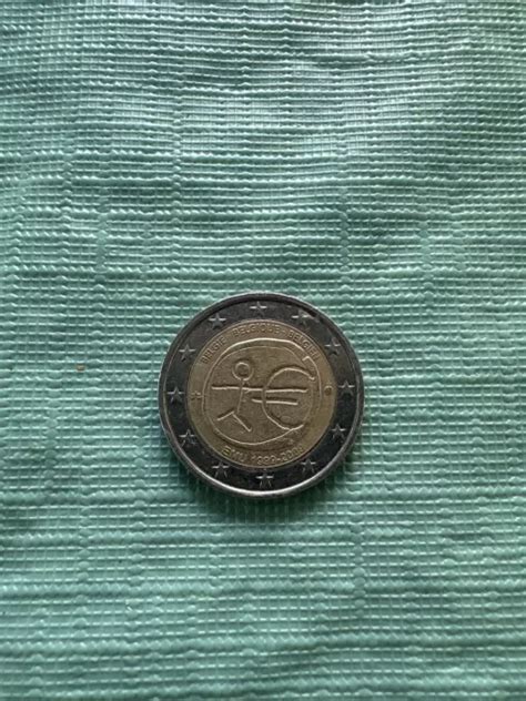 2 EURO MÜNZE Strichmännchen Fehlprägung Belgie Belgique Belgien Emu