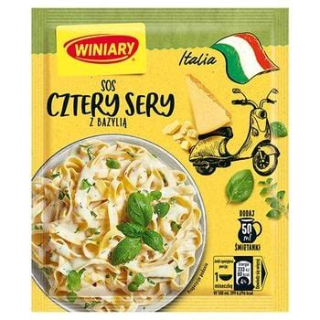 Winiary Italia Sos cztery sery z bazylią 37 g Zakupy online z dostawą