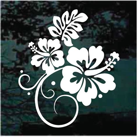 Hibiscus Flower Design Car Decals And Window Stickers Decal Junky