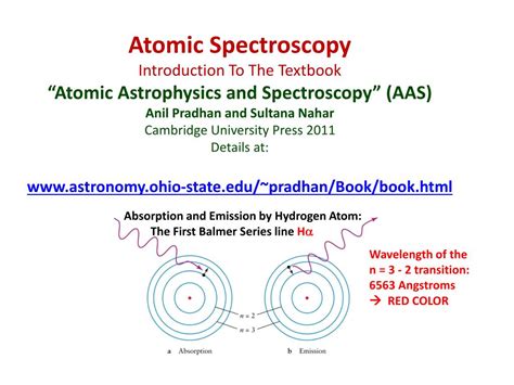 Ppt Absorption And Emission By Hydrogen Atom The First Balmer Series