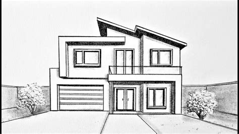 How To Draw A House In One Point Perspective House Design Drawing