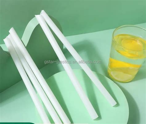 Corn Starch Pla Straws Biodegradable Mm Straight Pla Drinking