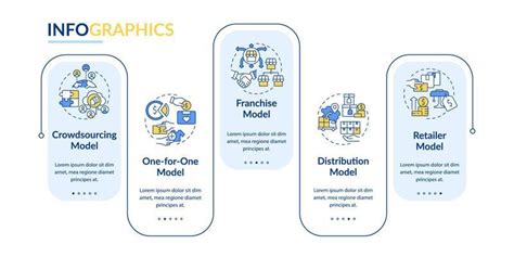 Gesch Ftsmodelltypen Blaue Vektor Infografik Vorlage Entwurfselemente