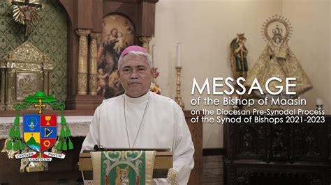 Bishop S Message On The Diocesan Pre Synodal Process Of The Synod Of