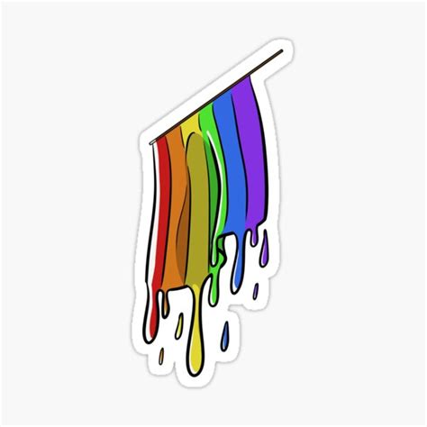 Gay Pride Flag Sticker For Sale By Joyfuldraws Redbubble