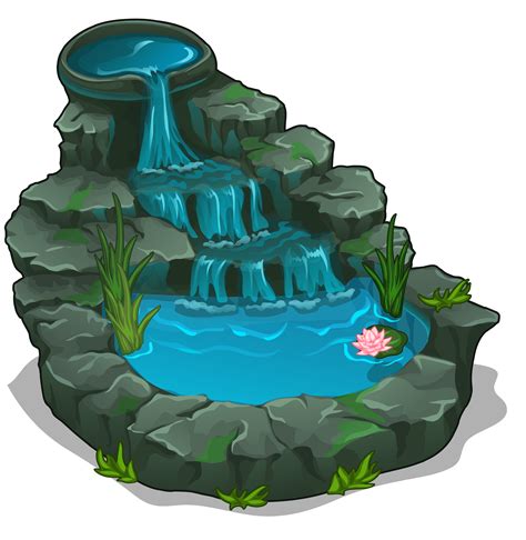 Garden clipart waterfall, Garden waterfall Transparent FREE for ...