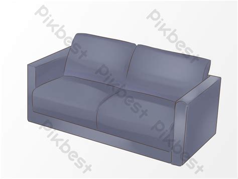 Sofa Cartoon Drawing Image Elements PNG Images | PSD Free Download ...