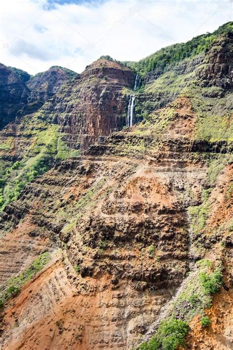 Waimea Canyon and waterfall Stock Photo by ©kelpfish 79759162