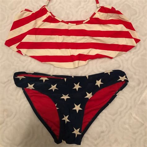 Forever 21 Swim 4th Of July Bikini Set Poshmark