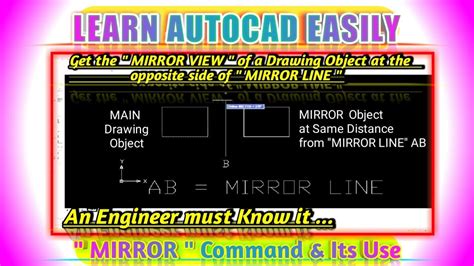 MIRROR COMMAND Ll How To Use Mirror Command In Autocad Ll How To Mirror