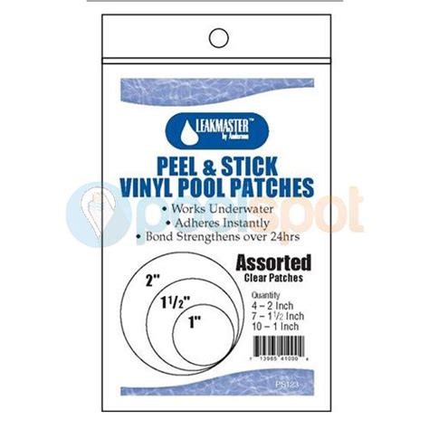 Leakmaster Peel Stick Vinyl Pool Patches