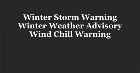 Update Winter Storm Warning Cancelled Nws Thursday Morning Winter