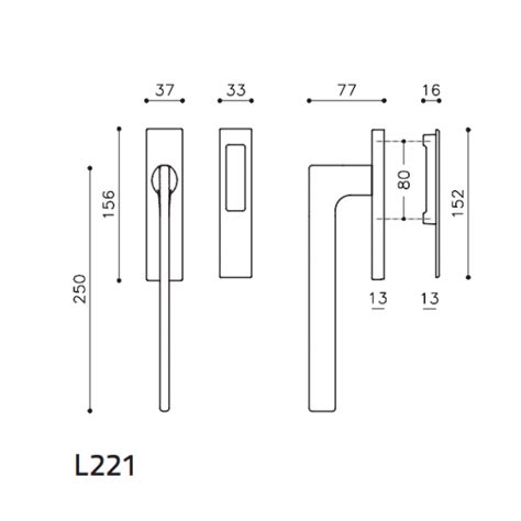 Olivari Maniglione Per Alzante Scorrevole Lotus Q L221