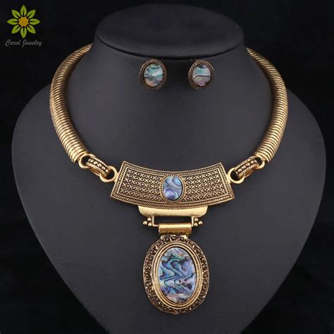 Aliexpress.com : Buy Vintage Jewelry Sets Statement Colorful Resin Oval ...