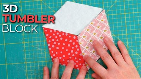 2 Ways Of Making A Tumbling Block Quilt Block With And Without The