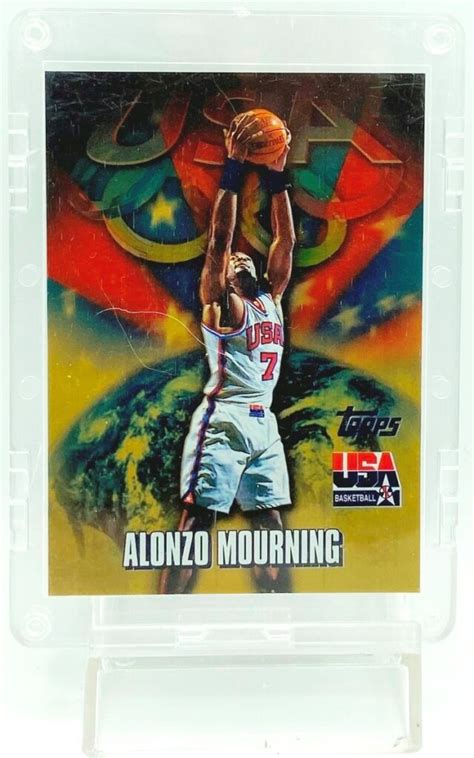 Vintage Topps Usa Basketball Gold Nba Alonzo Mourning Card