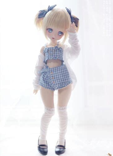 1 4 Bjd Doll Cartoon Girl Bare Ball Jointed Body Eyes Face Makeup Resin