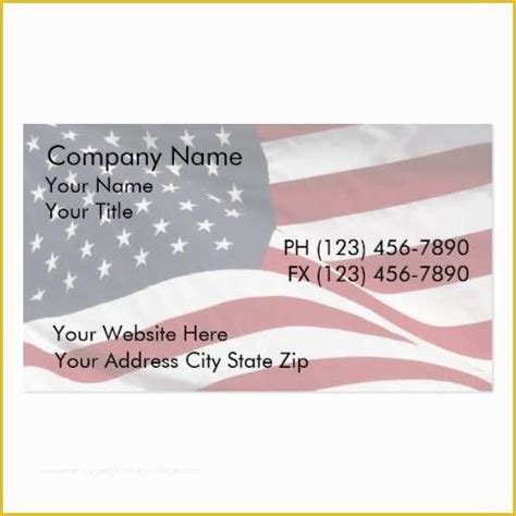 Free Patriotic Business Card Templates Of Patriotic Business Cards ...