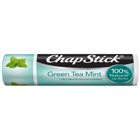 Chapstick Percent Natural Lip Butter Green Tea Mint Flavored