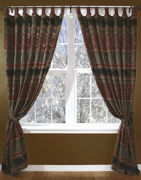 Carstens Bear Country Rustic Cabin Curtain Panels Set Of 2