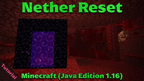 How To Reset The Nether In Minecraft Java Edition Youtube