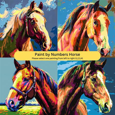 Paint By Number Horse Paint By Number For Adults Paint By Number Canvas