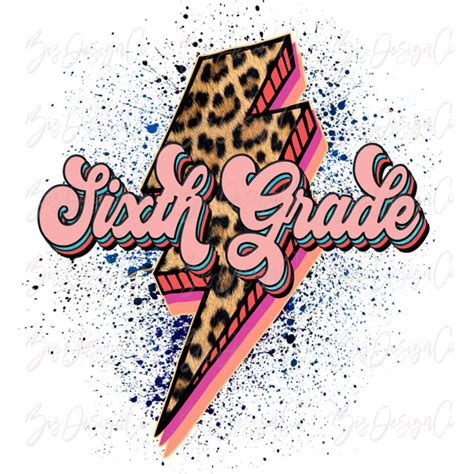 Retro Sixth Grade Png 6th Grade Sublimation Designs Etsy