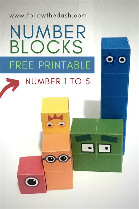 Numberblocks Free Printable Paper Toy Template Paper Toys Template