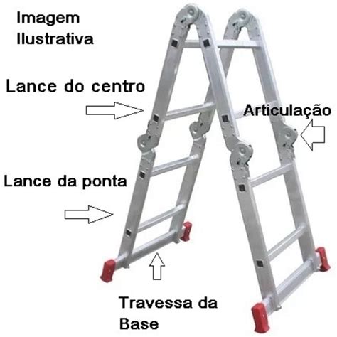 Escada Articulada Multifunções Alumínio 4x2 Dg 0 67x2 68 M Mercado Livre