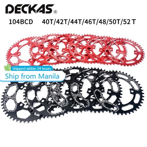 DECKAS Chainring 104BCD Round 40T 42T 44T 46T 48T 50T 52T MTB Bike