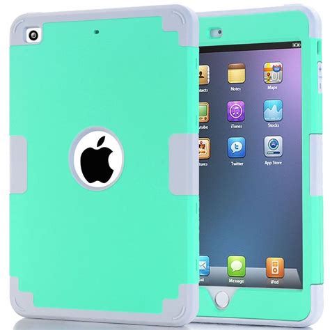 An Ipad Case With A Green And White Design