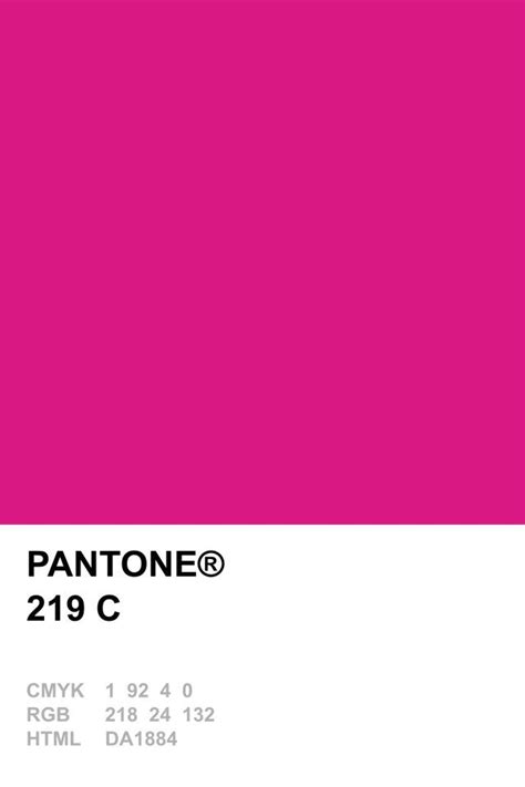 Barbie Pink Pantone Color Palette