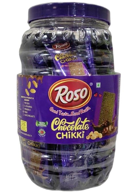 Roso Rose Chocolate Peanut Butter Chikki 1kg Packaging Size 50 Pouch