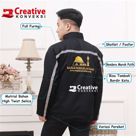 Jual Bisa Cod Free Nama Jaket Majelis Rasulullah Majelis Mr