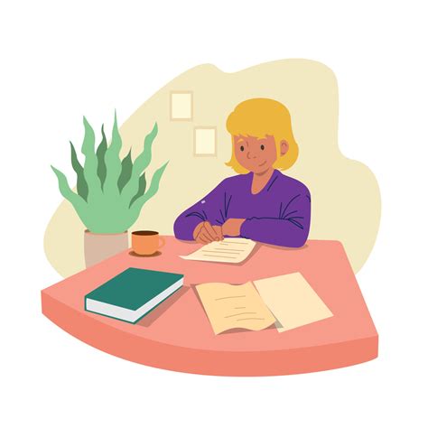 Writing Article Illustration 5736852 Vector Art At Vecteezy