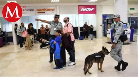 Guardia Nacional refuerza seguridad en aeropuerto de Cancún por retorno