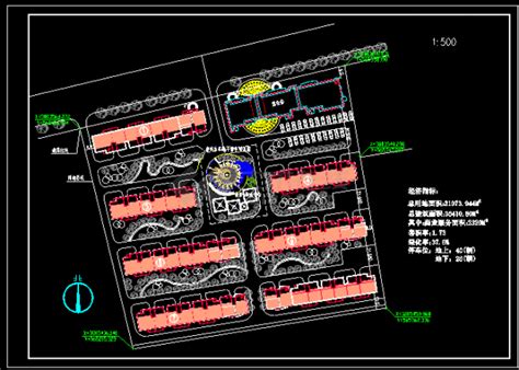 某住宅小区cad总平面规划方案图住宅小区土木在线