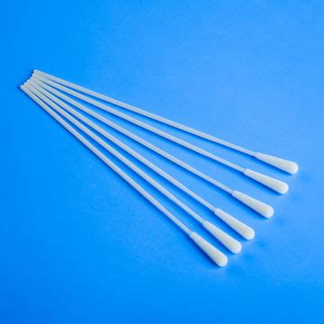 China Sterile Pharyngeal Flocked Swab Sample Collection Flexible Handle