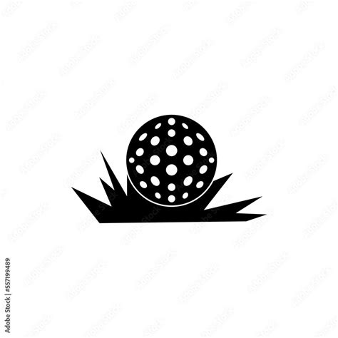 Vector Golf Ball - Black and White Isolated Icon Stock Vector | Adobe Stock