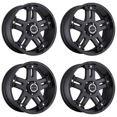 17 Vision 399 Fury Black Milled Wheel 17x85 6x135 25mm Ford F150 Lincoln 6 Lug Car And Truck